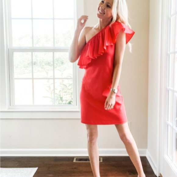 Women's One Shoulder Ruffle Sleeveless Dress-A New Day™ 1X, M New Without Tags 4 - Picture 4 of 5